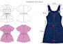kid wear tech pack clothing design flat sketch and apparel tech pack